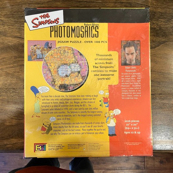 The Simpsons 1026-Piece Photomosaics Jigsaw Puzzle by Robert Silvers - 2002 Ed - Picture 5 of 5